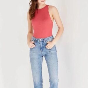 Free People Up And Around Cherry Red Bodysuit